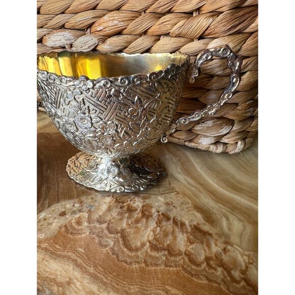 Japanese vintage silver-plated sugar bowl and creamer. - Picture 7 of 10